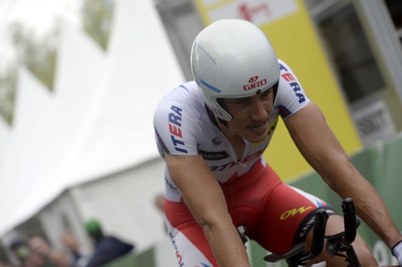 Simon &Scaron;pilak (Katusha) is spent after the final time trial