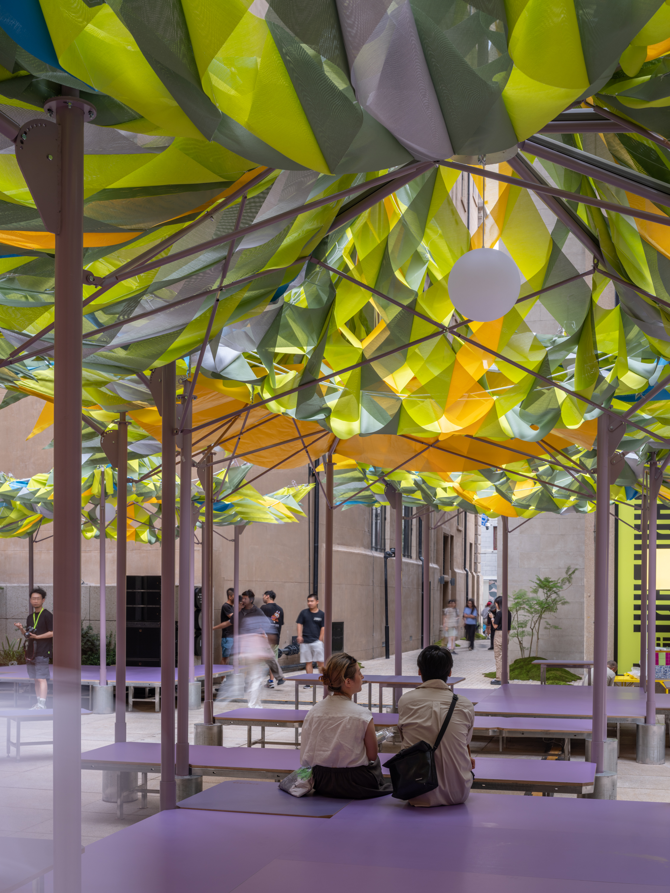 Biennial of Architecture at Rockbund Art Museum installations in the urban realm