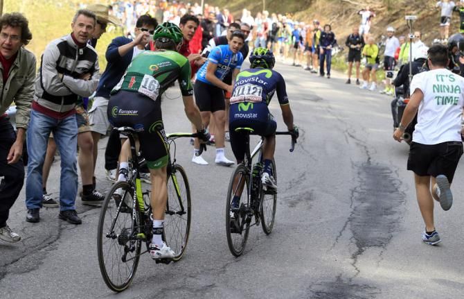 Nairo Quintana and Pierre Rolland matched each other for most of the climb