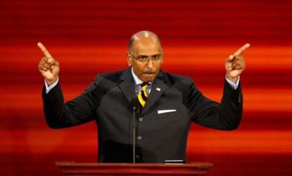 Michael Steele's words have put him at odds with his own party.