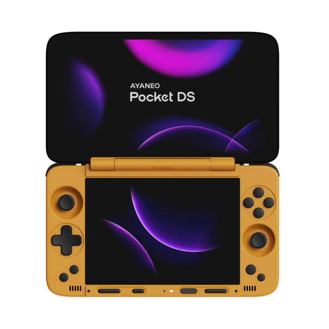 AYANEO Pocket DS Square Product Render - Yellow 