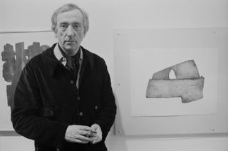 Portrait of artist Pierre Soulages in 1974