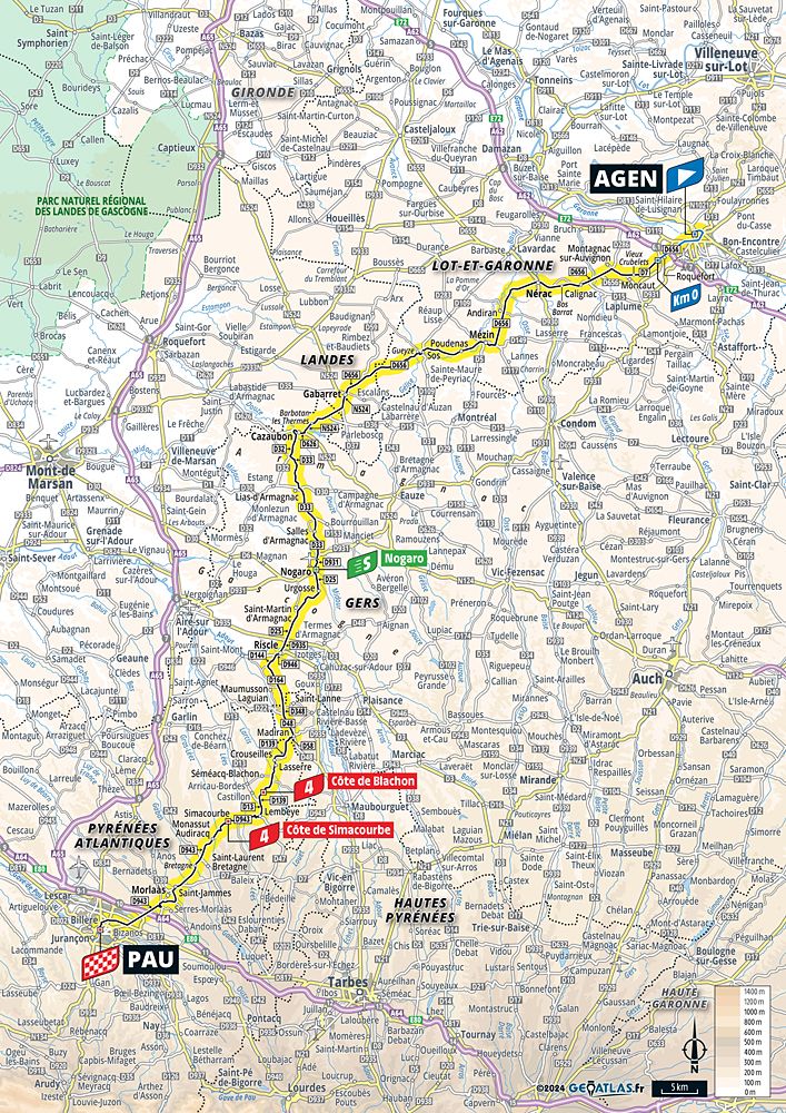 2024 Tour de France maps and profiles