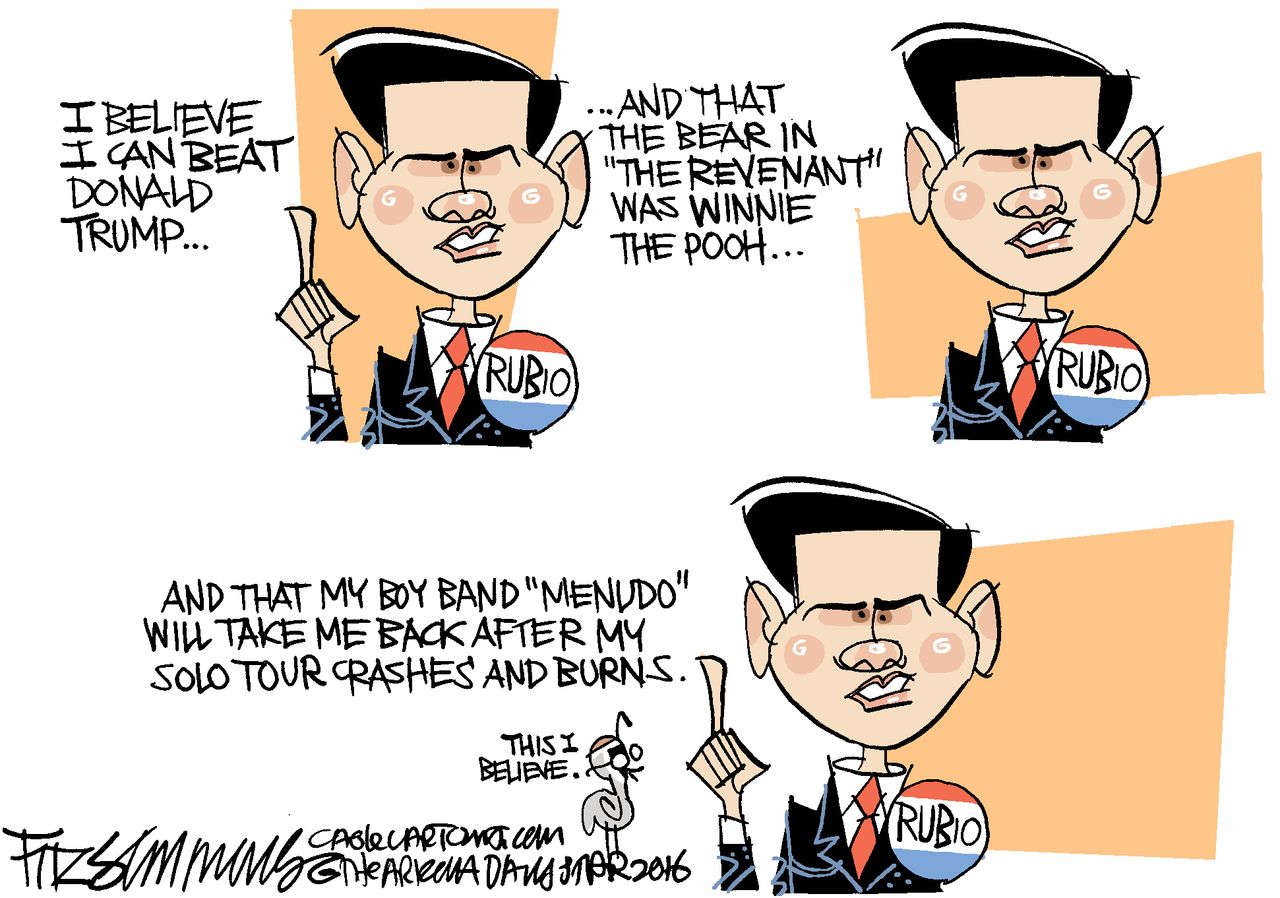 Political Cartoon U.S. Rubio 2016