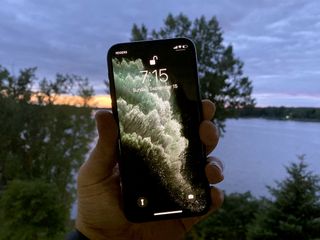 iPhone 11 Pro on the lock screen