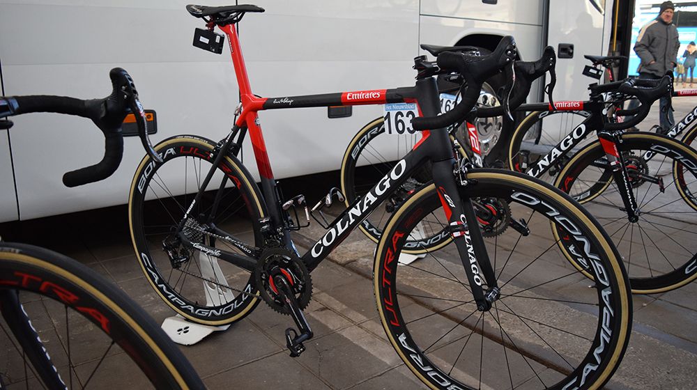UAE Team Emirates debuted the new Conago C64 on the cobbles over the weekend