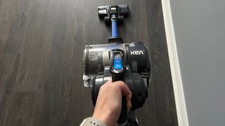 The Vax ONEPWR Blade 4 being used to clean hard floors