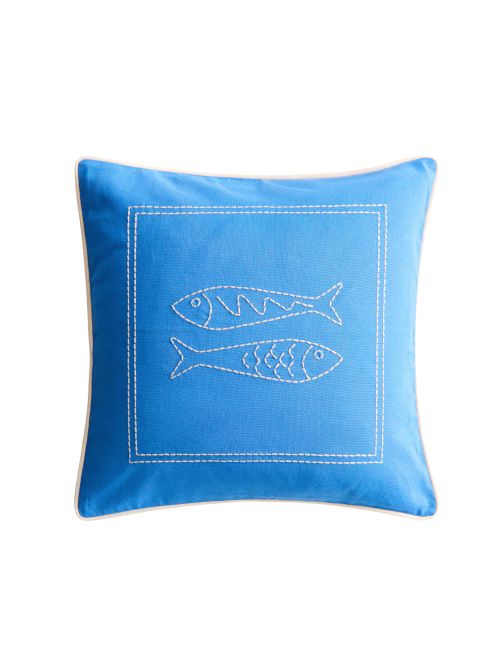 Embroidered-Motif Cushion Cover