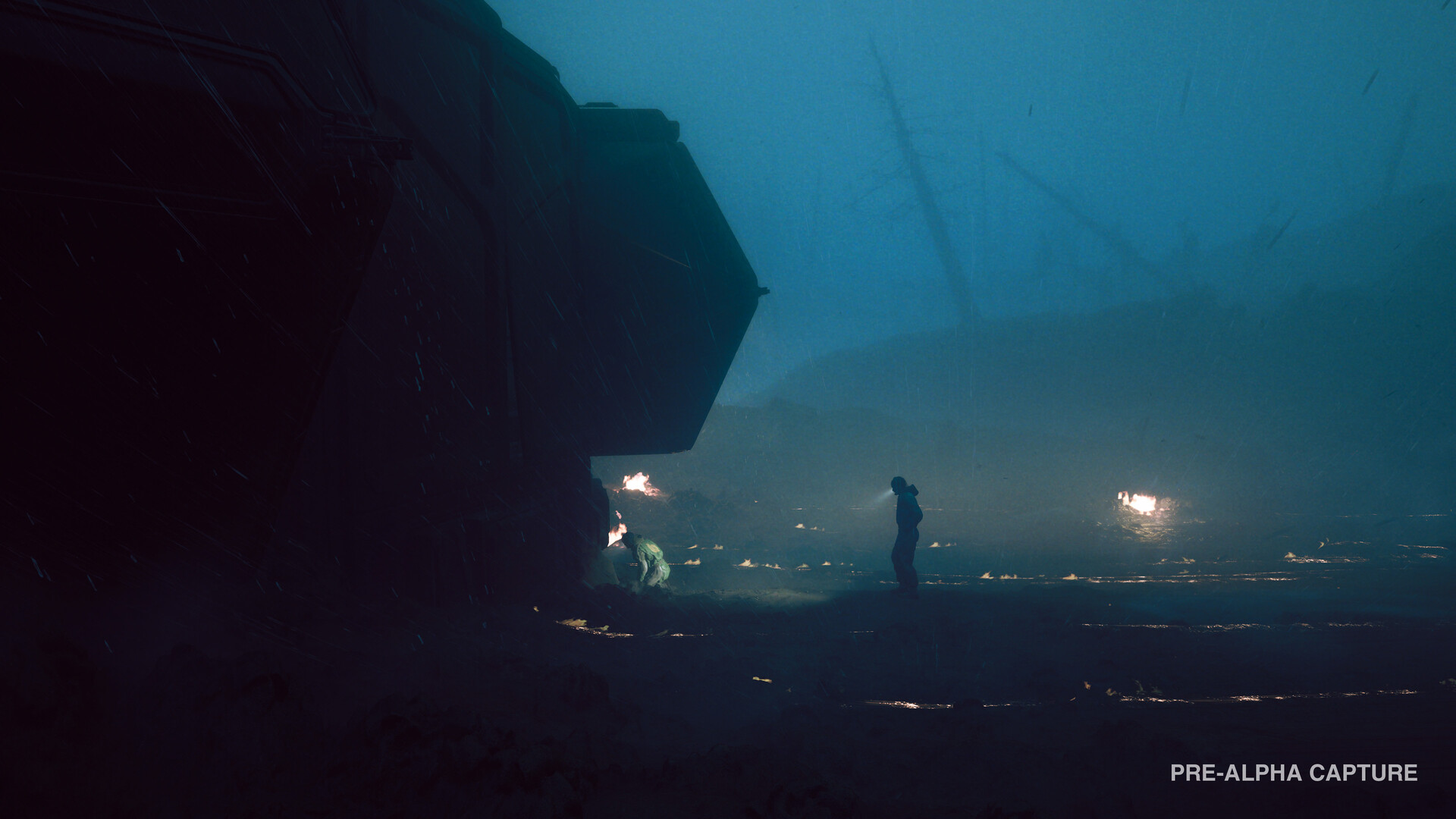 Pre-alpha screenshot from sci-fi horror game Alien Isolation 2