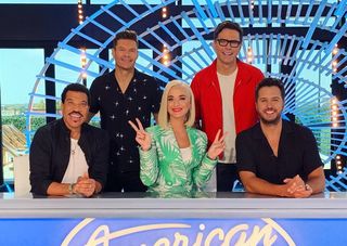 The panel of judges in American Idol.