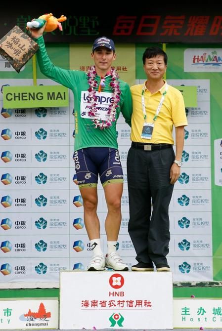 Niccolo Bonifazio (Lampre-Merida) won the points classification in the 2014 Tour of Hainan
