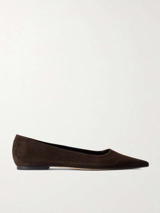 “Cassy” suede ballerina flats