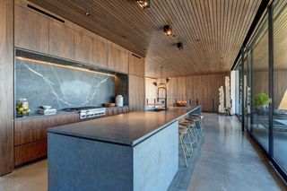 Sean Lockyer house kitchen in wood and polished concrete