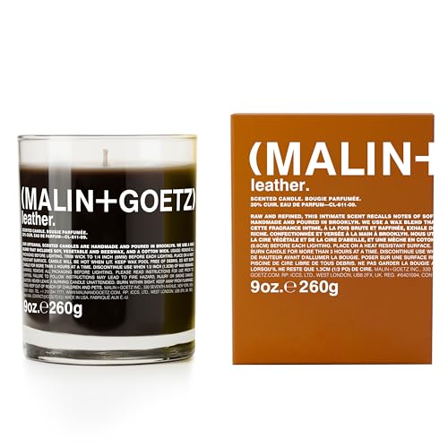 Malin+goetz Leather Candle, 60 Hour, Nautral Wax Blend, 9 Oz