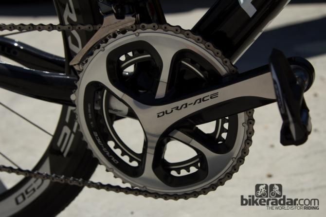 With the change to Stages Cycling - the crank is now a standard Dura-ace 9000 model