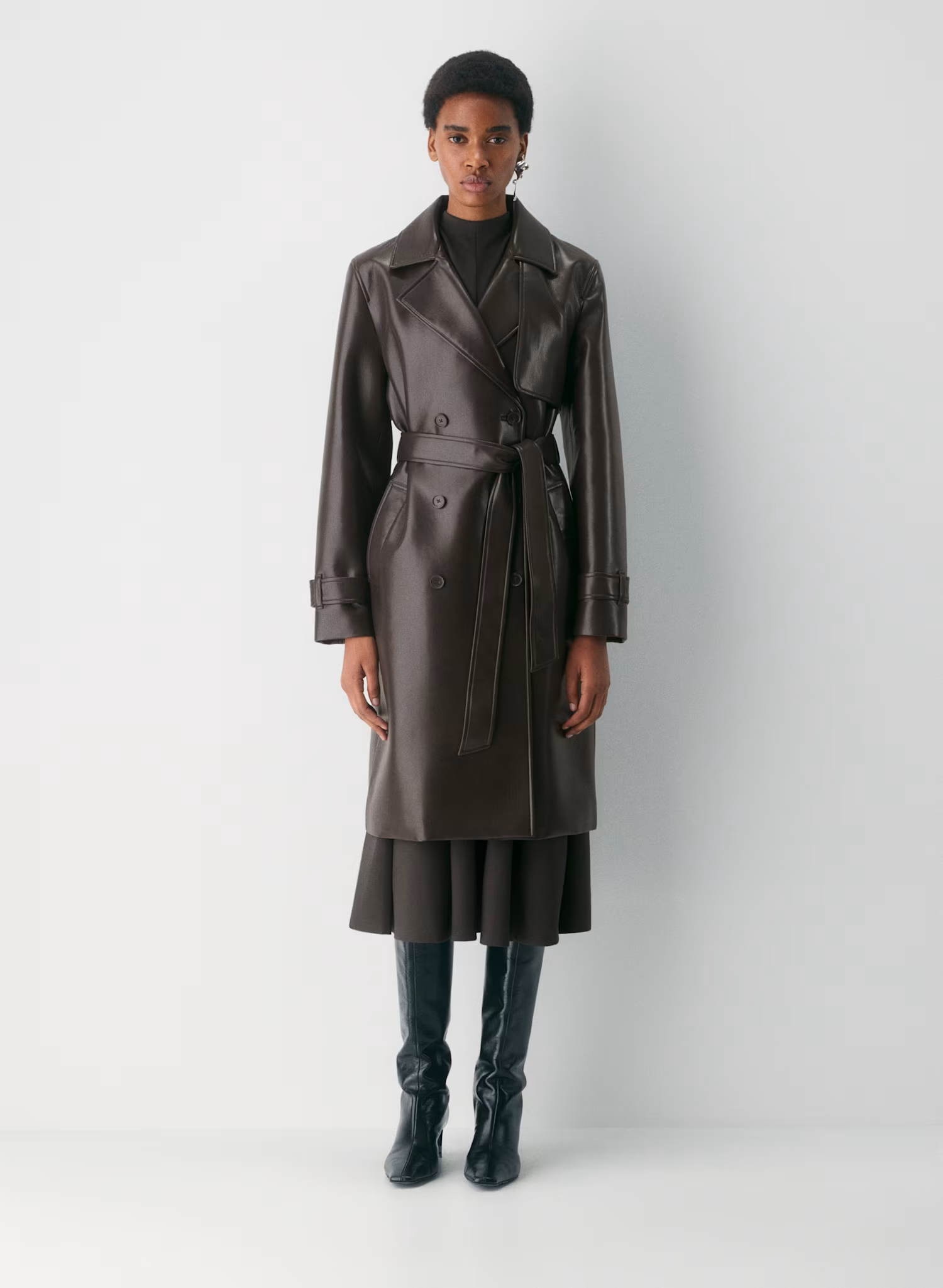 aritzia New Tabloid Trench Coat - Unreal Leather