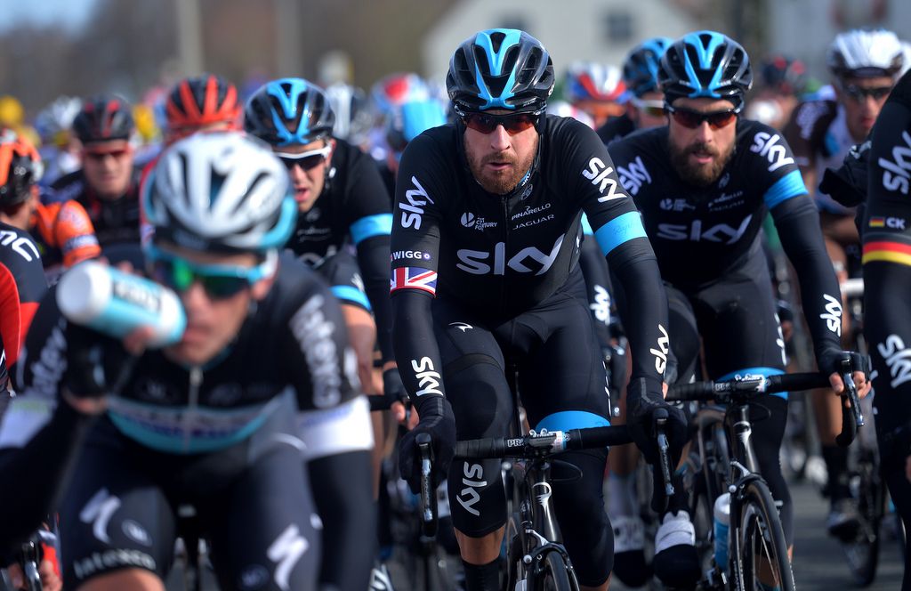 Team Sky's bearded duo, Bradley Wiggins and Bernhard Eisel