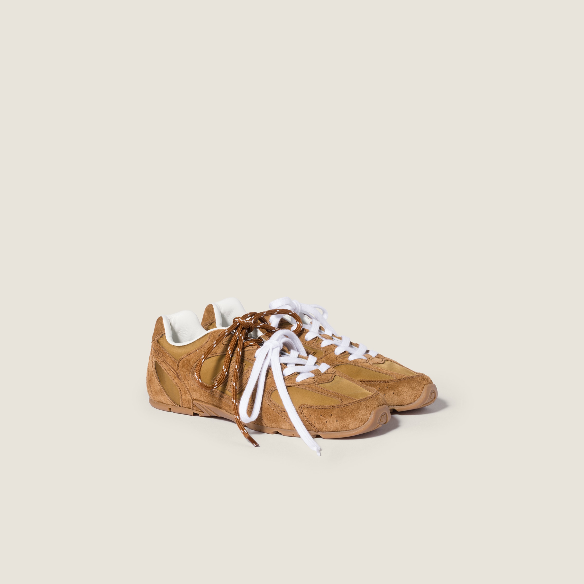 New Balance X Miu Miu 530 Sl Technical Fabric and Suede Sneakers