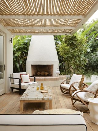 bamboo canopy pergola by Wyer & Co