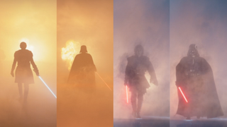 Anakin and Vader silhouettes
