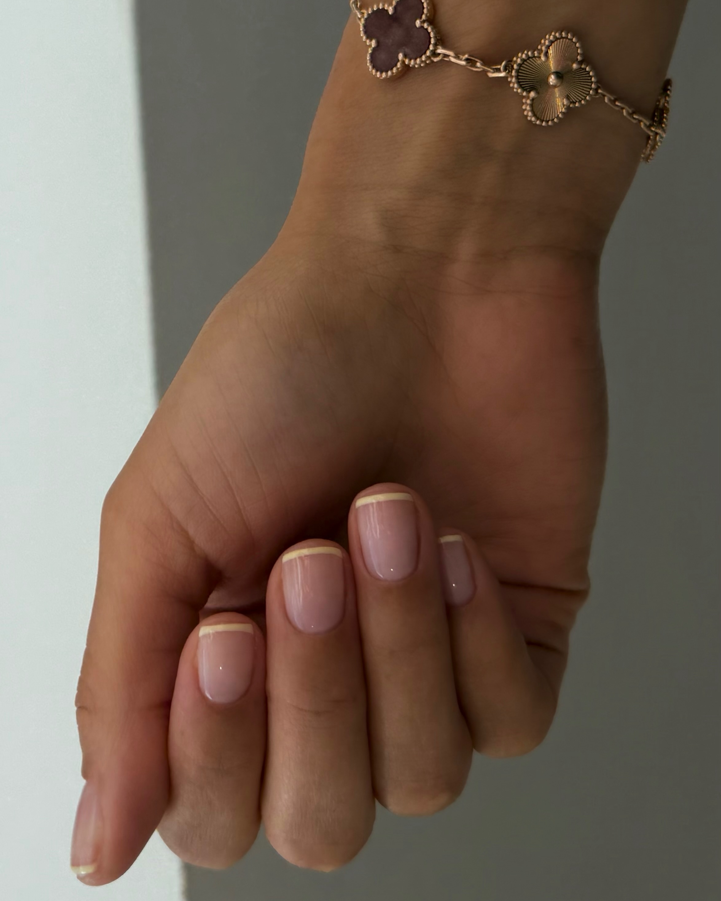 understated butter yellow french manicure by @paintedbyjools