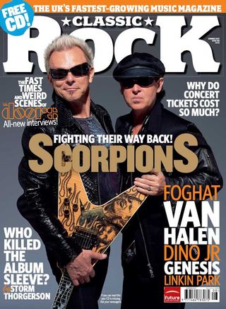 The cover of Classic Rock 108, featuring Rudolf Schenker and Klaus Meine