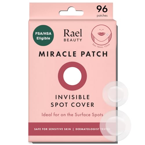 Rael Pimple Patches, Miracle Invisible Spot Cover - Hydrocolloid Acne Patch, Treatment for Breakouts, Absorbs Zits &amp;amp; Blemish, Korean Skin Care, 2 Sizes (96 Count)