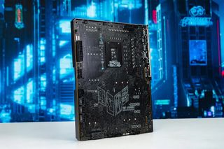 Asus' Z790 Concept Motherboard with all power connectors hidden behind the motherboard, including the 12VHPWR