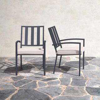 black outdoor chairs from wayfair