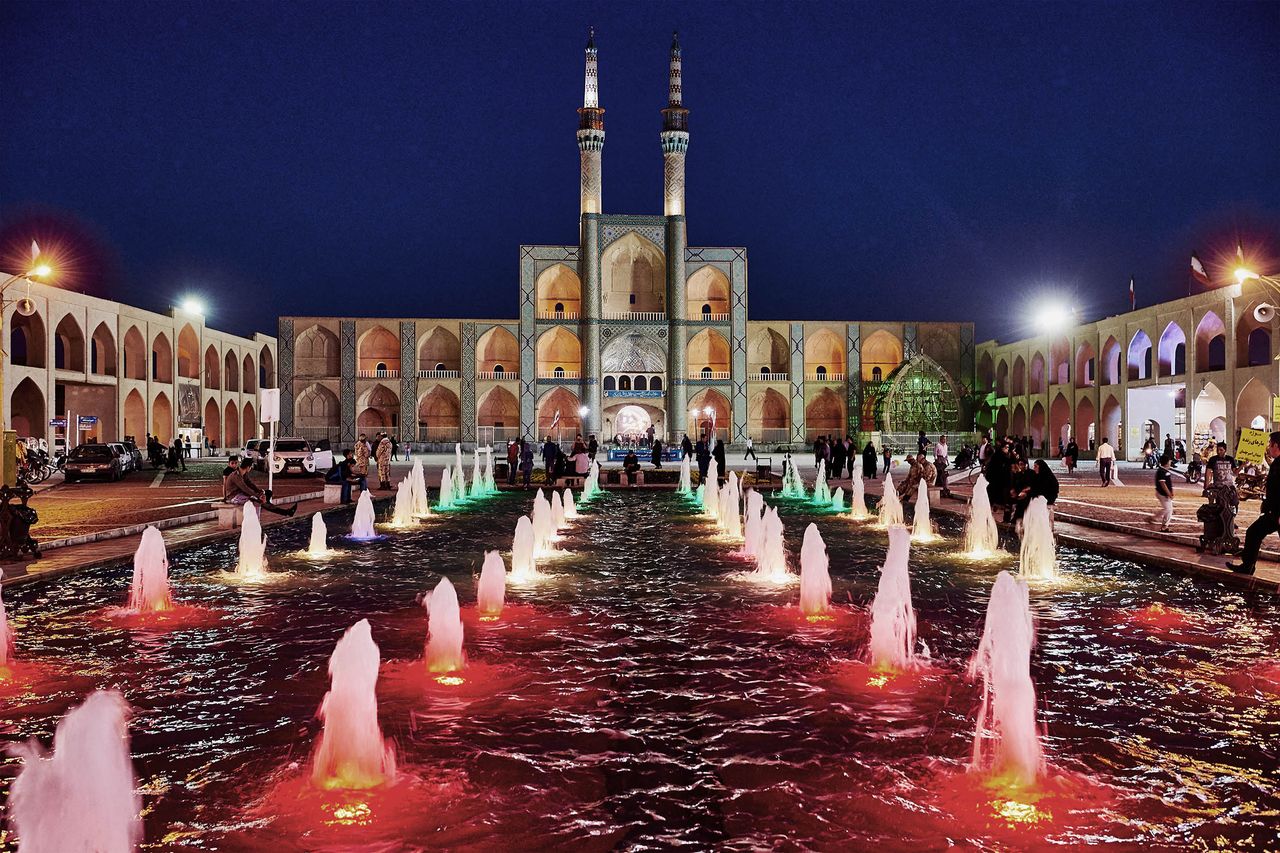 The UNESCO World Heritage Site of the Amir Chakhmaq Complex in Yazd, Iran