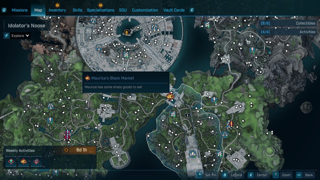 Maurice's black market vending machine location - July 23 to 30