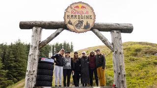 Vinny Armstrong, Louise Ferguson, Tahnee Seagrave, Jess Blewitt and Cami Nogueira at RedBull Hardline in the Dyfi Valley, Wales on July 10th, 2023.