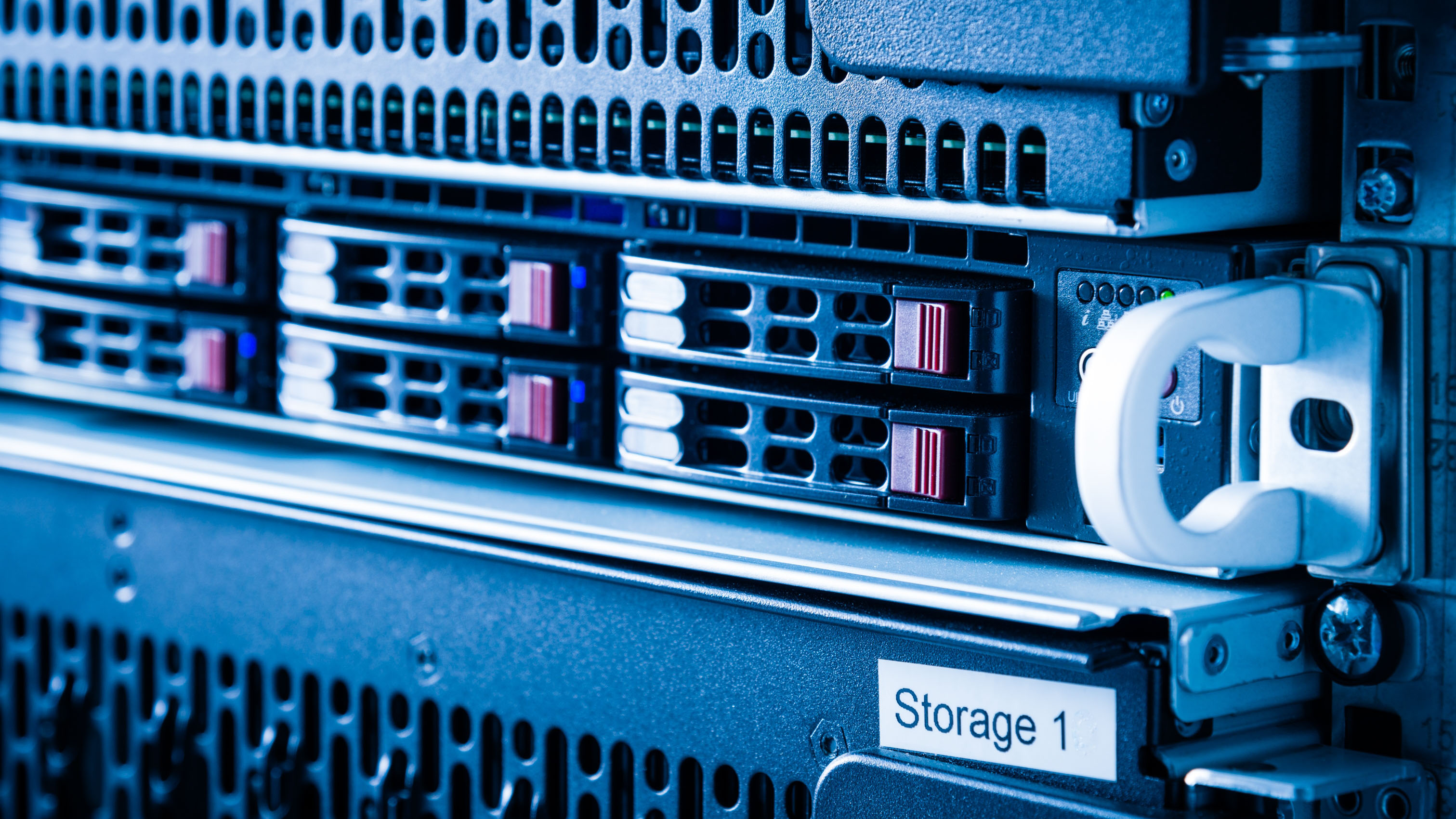 Server racks with SSD storage