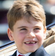 Prince Louis smiling in a carriage