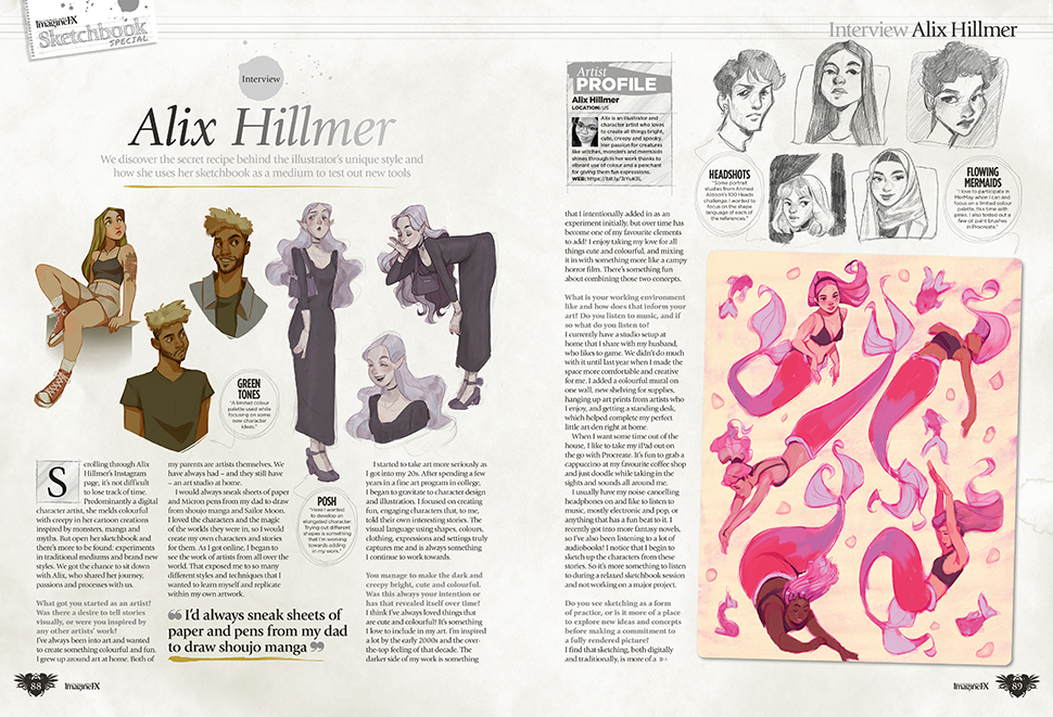 Spreads from ImagineFX 257