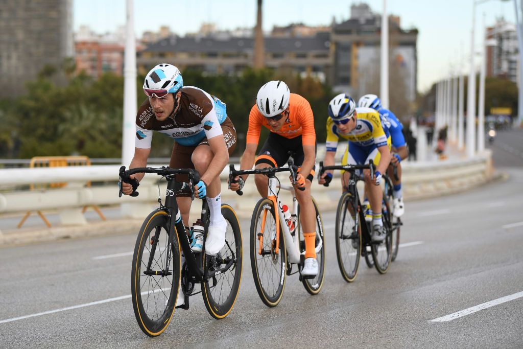 The breakaway led by Alexis Gougeard