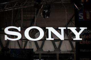 The Sony logo is seen during MWC 2019