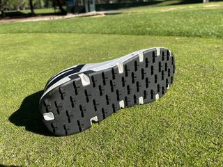 The outsole of the J. Lindeberg Vent 500 golf shoe