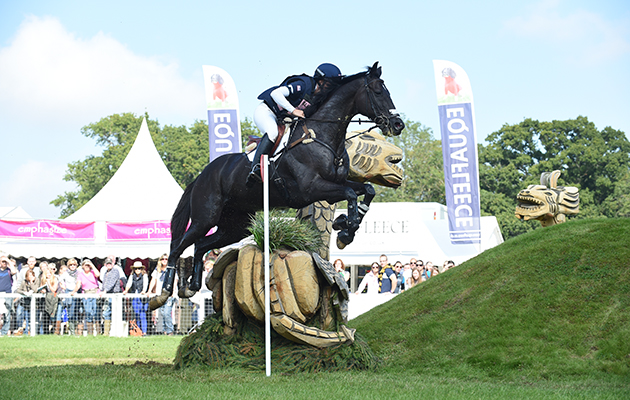 Elisa Wallace riding SIMPLY PRICELESS, during the Cross country phase of The Blenheim Palace International Horse Trials near Woodstock in Oxfordshire, UK, on 19th September 2015