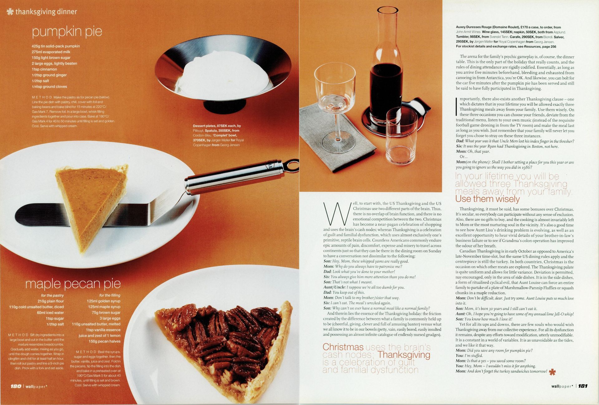 Thanksgiving dinner and recipes