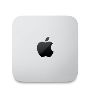 An Apple Mac Studio against a white background