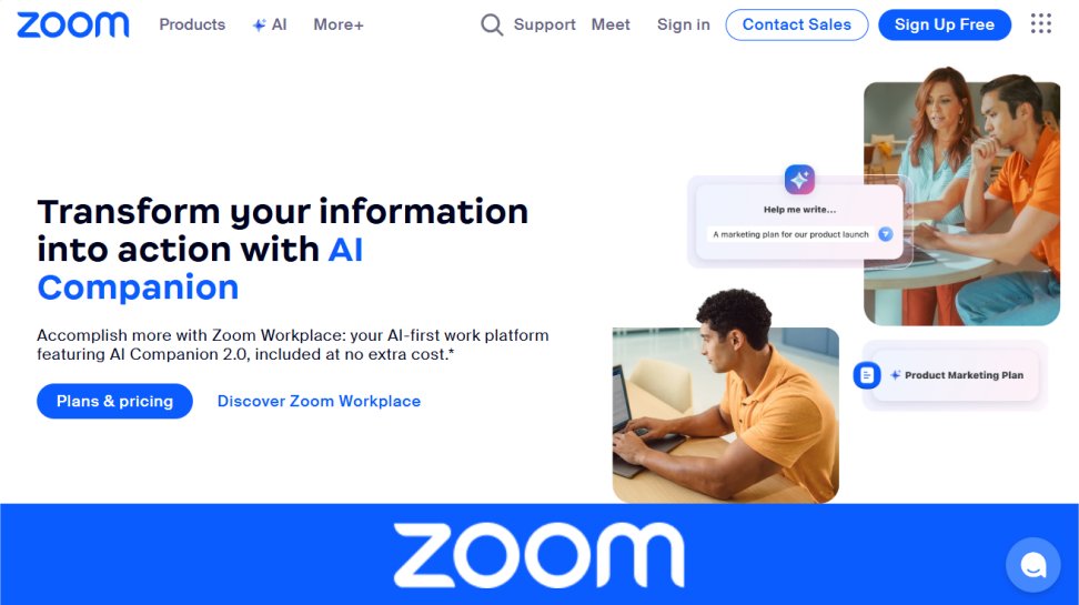 Zoom website screenshot (May 2025)