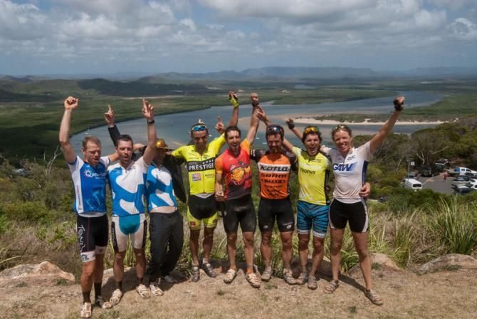 Winners are grinners (l-r): Paul Mashford, Adventure Team winners David Stellan and Isaac Tonello, Jiri Krivanek, Mark Frendo, Cory Wallace, Mario F&auml;rberb&ouml;ck, Liesbeth Hessens