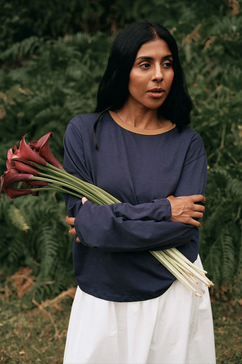 Monikh x NAKD, Contrast Detail Long Sleeve T-Shirt