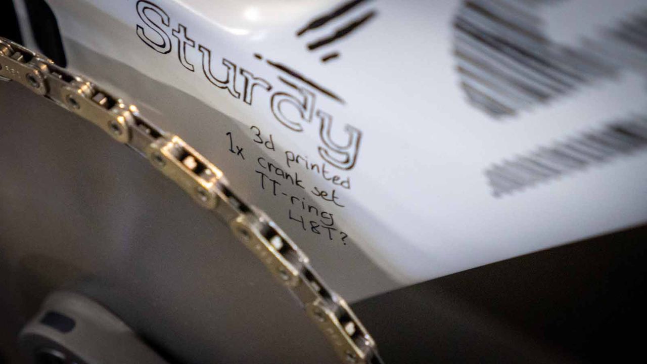 Details of the Scott bike, designed by Dangerholm