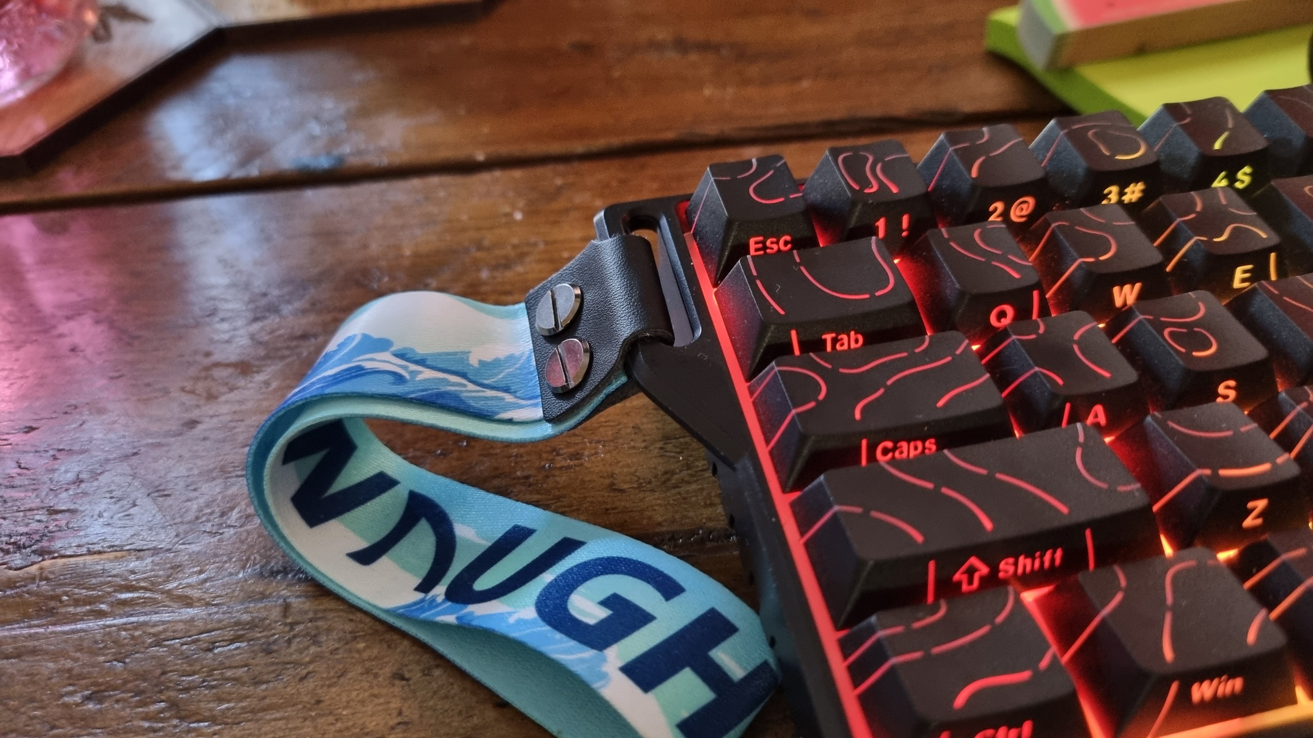 The lanyard strap attachment of the Gamakay x NaughShark NS68