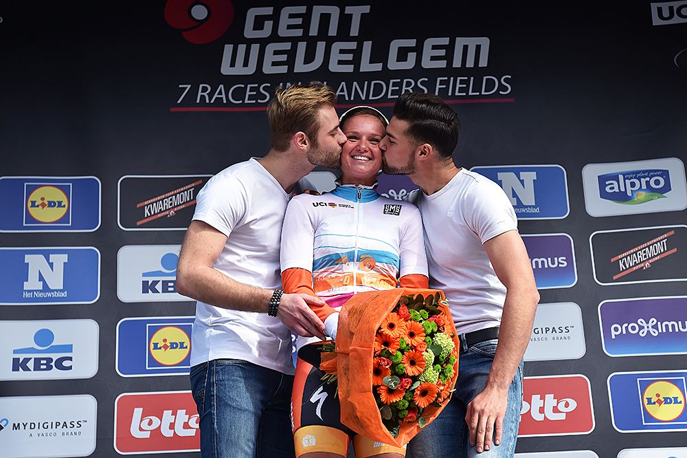 Chantal Blaak (Boels-Dolmans) on the podium