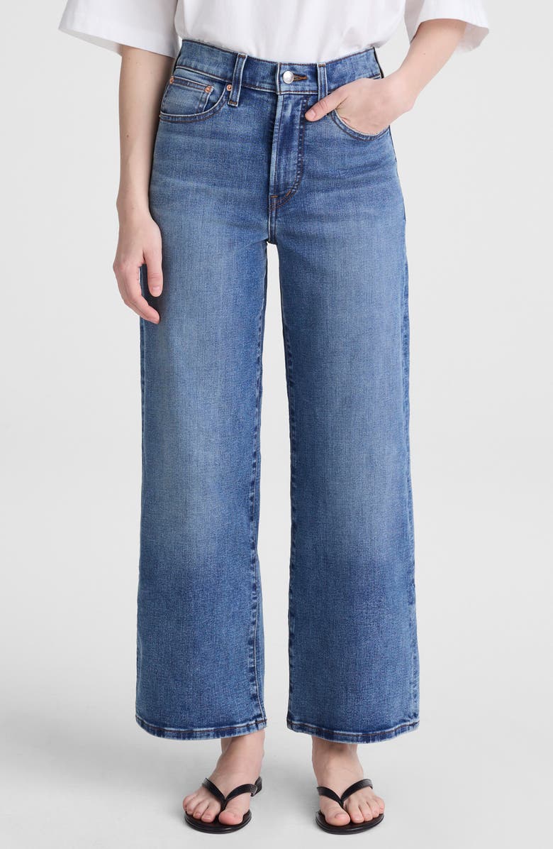 The Wide-Leg Crop Jeans Super Stretch Denim in Oneida Wash
