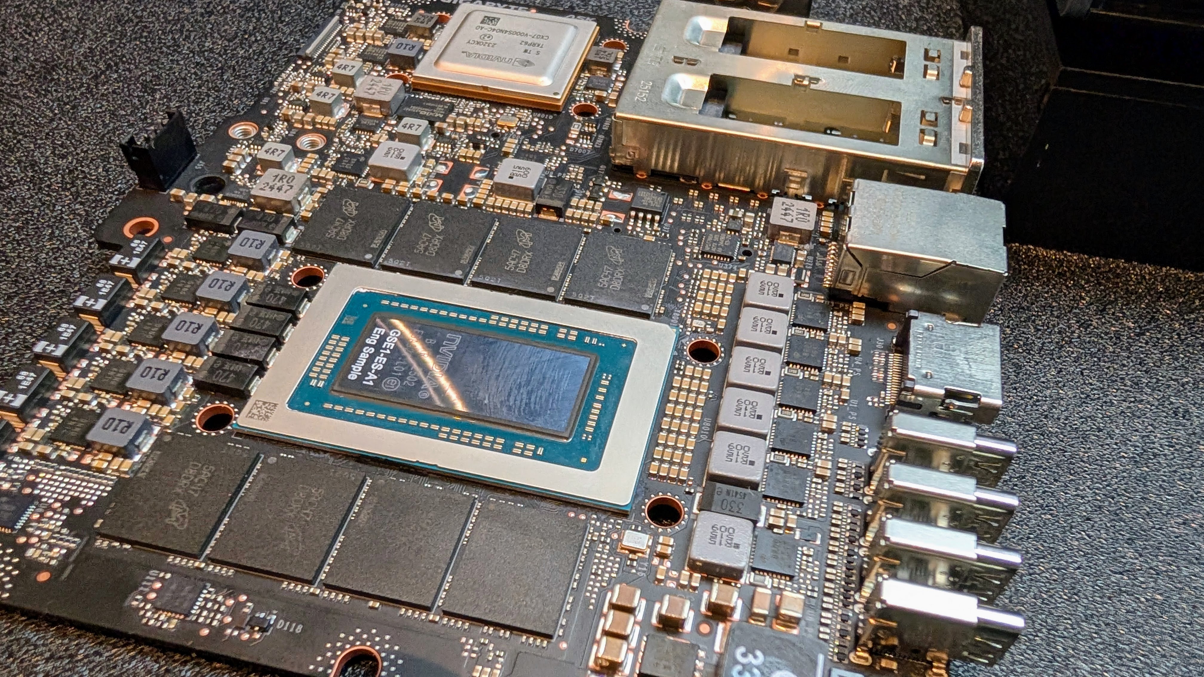 Close up of Gigabyte AI Top Atom motherboard at Computex 2025