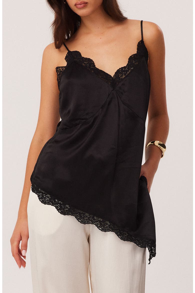 Toni Lace Trim Asymmetric Camisole